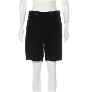 Alexander Wang Velvet and Leather Trimmed Shorts